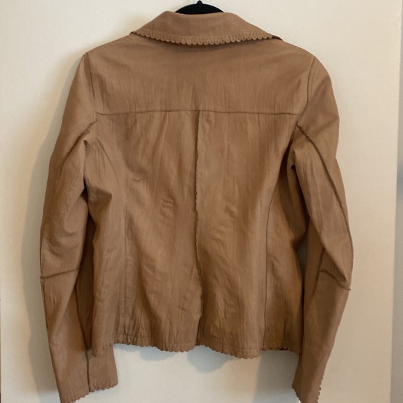 Cache Lamb Leather Blazer vintage sz 6 - Picture 6 of 13